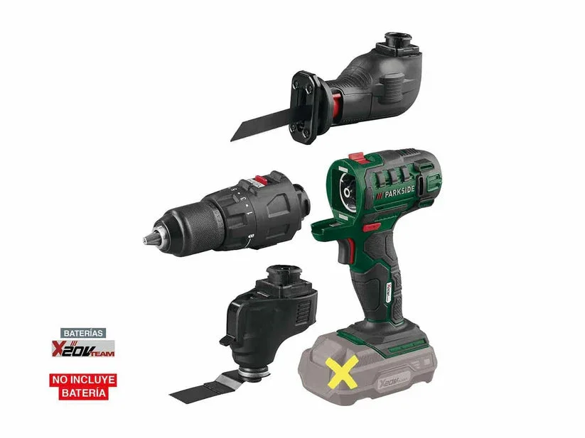PARKSIDE® Outil multifonction rechargeable 20V 3-en-1